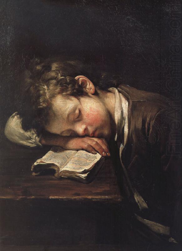 Jean Baptiste Greuze la petit paresseux china oil painting image
